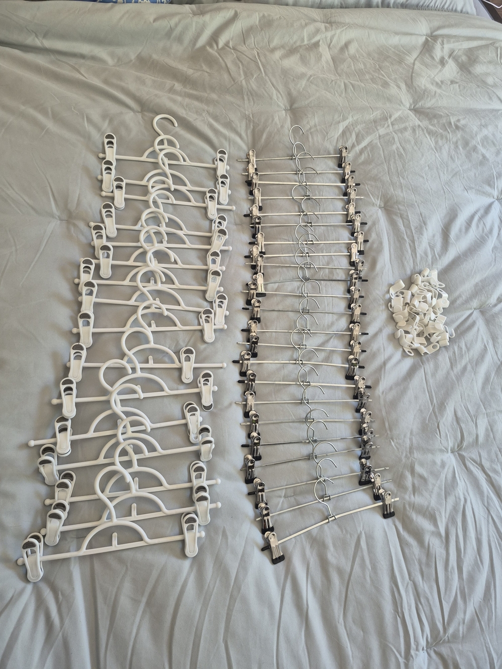 White and Silver Multi-Style Home Hanger Set